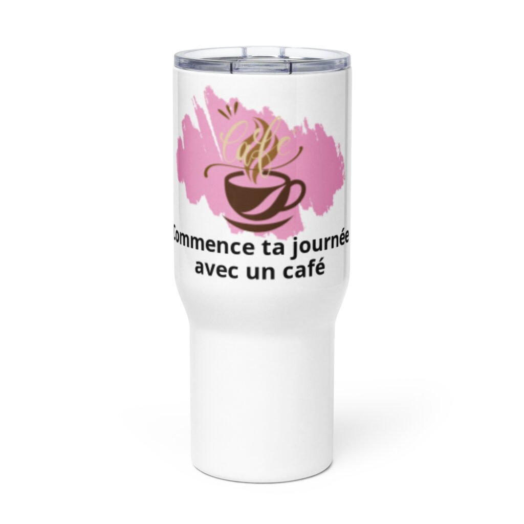 Travel mug with a handle