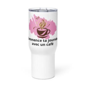 Travel mug with a handle