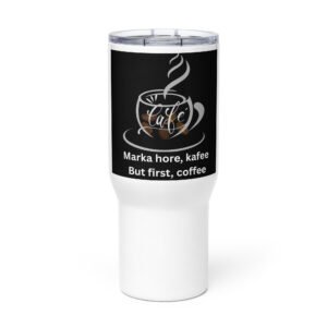 Travel mug with a handle