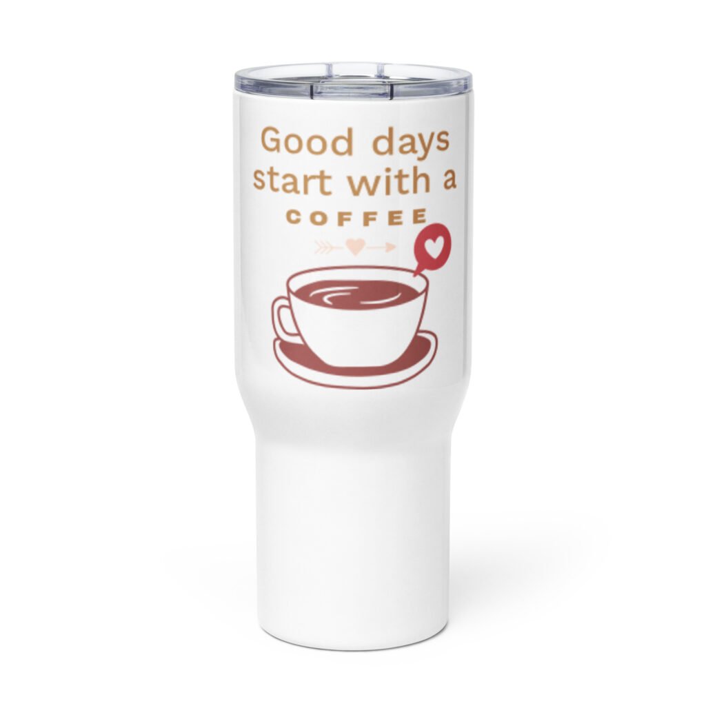 Travel mug with a handle