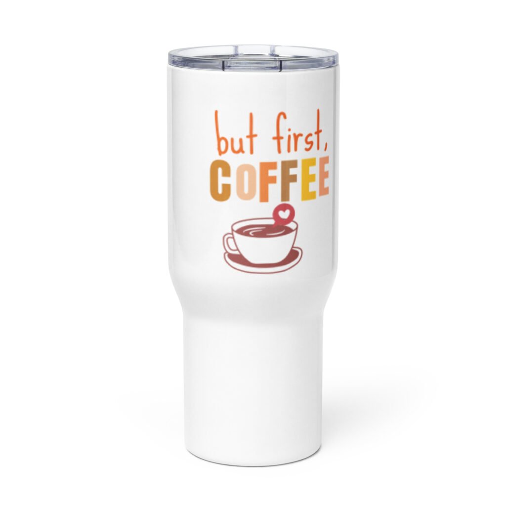 Travel mug with a handle