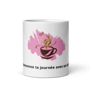 White glossy mug