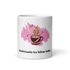 White glossy mug