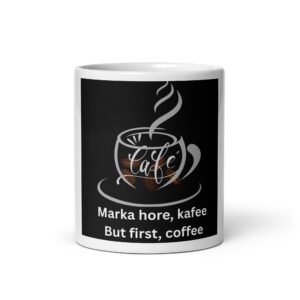 White glossy mug
