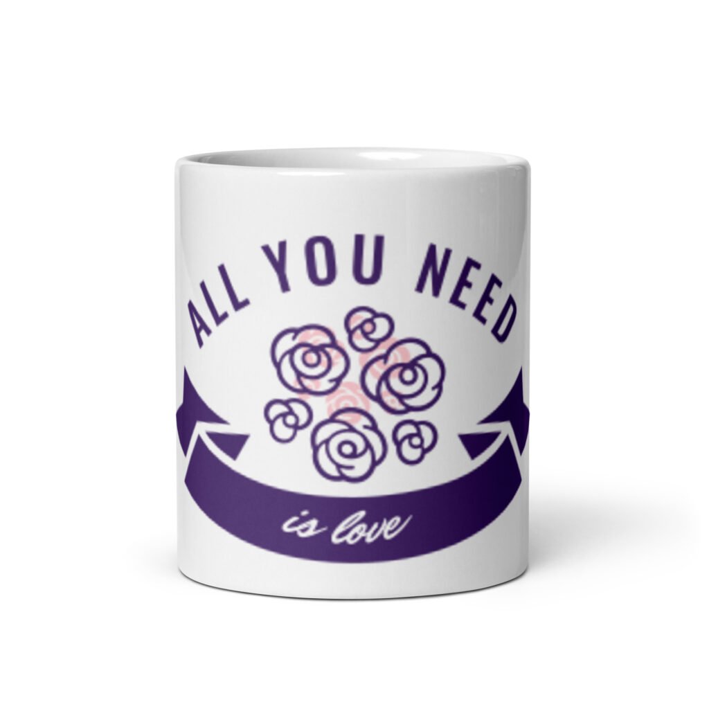White glossy mug