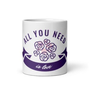 White glossy mug