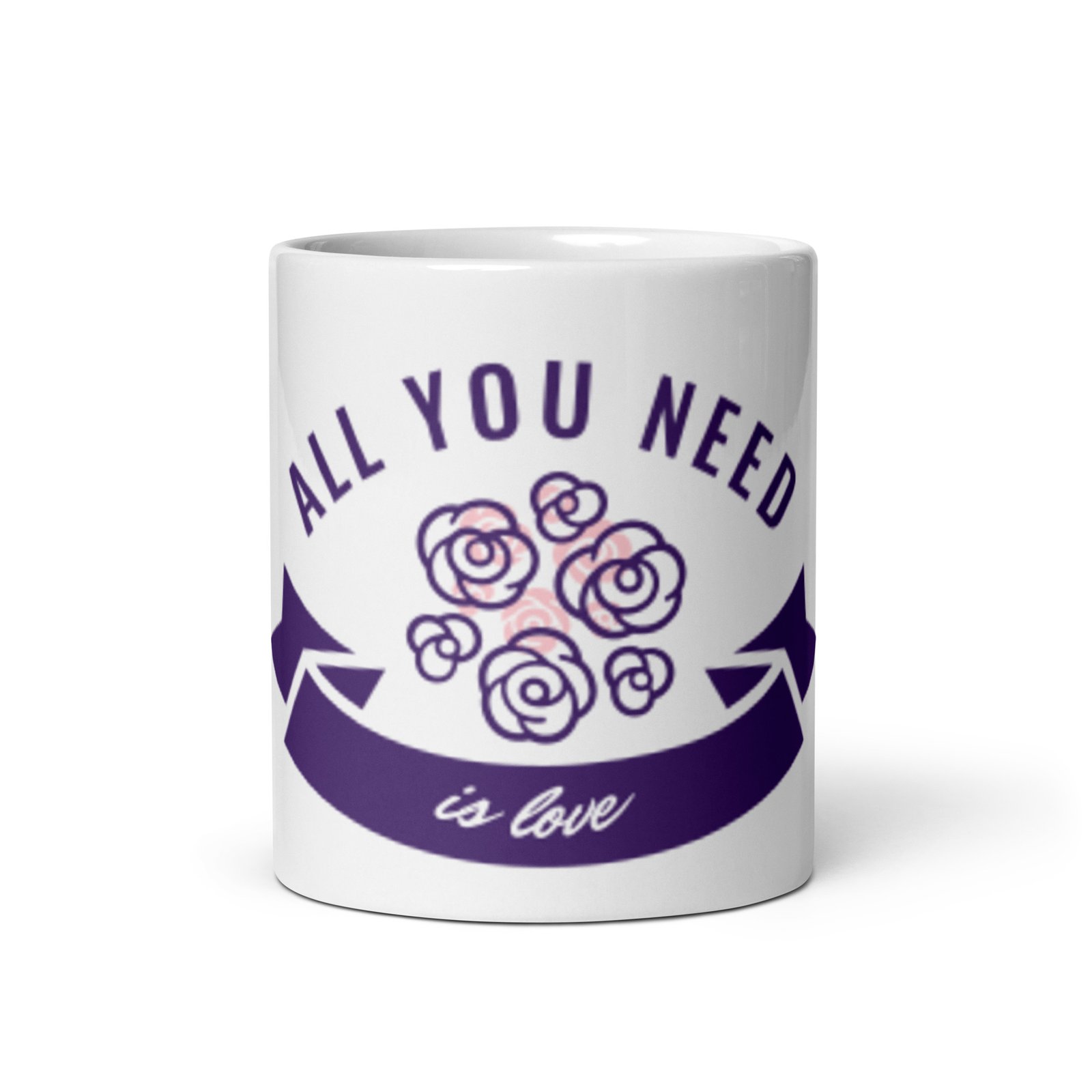 White glossy mug