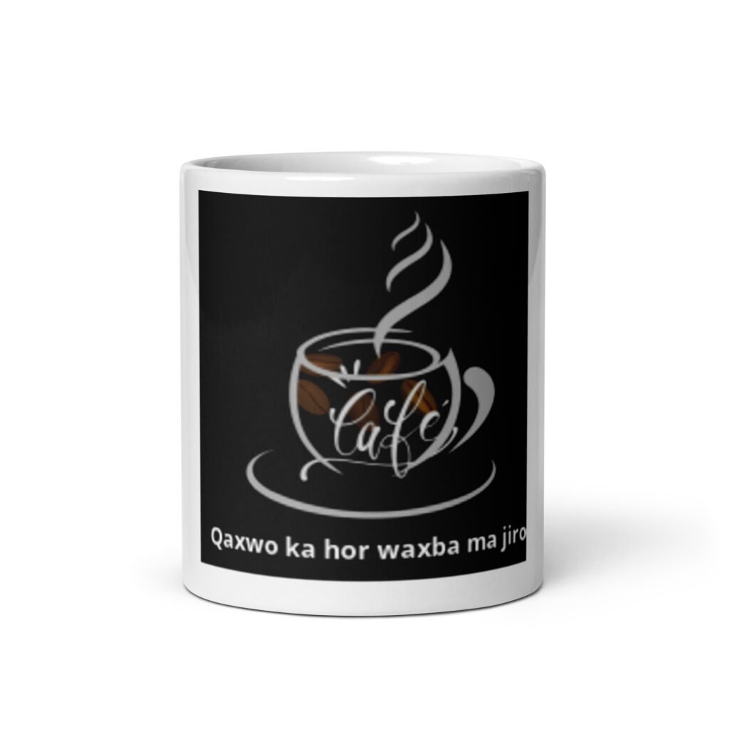 White glossy mug