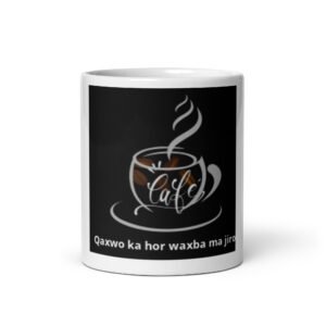 White glossy mug